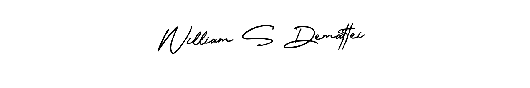 Use a signature maker to create a handwritten signature online. With this signature software, you can design (AmerikaSignatureDemo-Regular) your own signature for name William S Demattei. William S Demattei signature style 3 images and pictures png