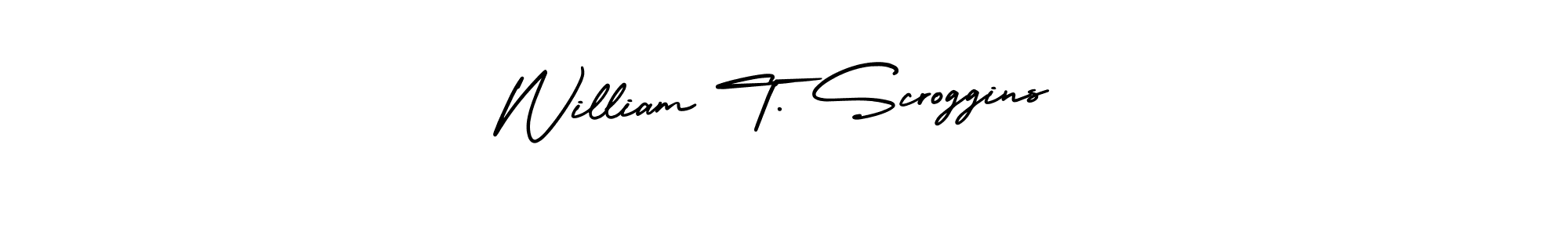 How to Draw William T. Scroggins signature style? AmerikaSignatureDemo-Regular is a latest design signature styles for name William T. Scroggins. William T. Scroggins signature style 3 images and pictures png