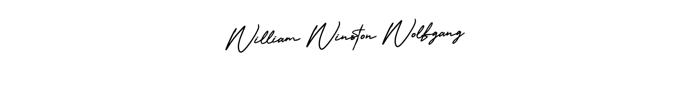 if you are searching for the best signature style for your name William Winston Wolfgang. so please give up your signature search. here we have designed multiple signature styles  using AmerikaSignatureDemo-Regular. William Winston Wolfgang signature style 3 images and pictures png