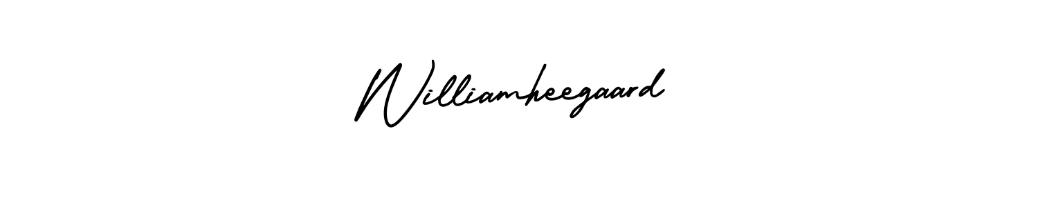 AmerikaSignatureDemo-Regular is a professional signature style that is perfect for those who want to add a touch of class to their signature. It is also a great choice for those who want to make their signature more unique. Get Williamheegaard name to fancy signature for free. Williamheegaard signature style 3 images and pictures png