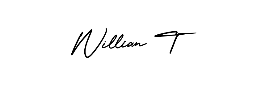 Make a beautiful signature design for name Willian T. Use this online signature maker to create a handwritten signature for free. Willian T signature style 3 images and pictures png