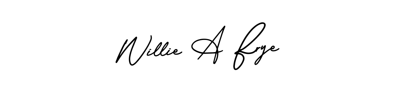 Check out images of Autograph of Willie A Frye name. Actor Willie A Frye Signature Style. AmerikaSignatureDemo-Regular is a professional sign style online. Willie A Frye signature style 3 images and pictures png