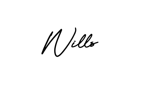 How to make Wills name signature. Use AmerikaSignatureDemo-Regular style for creating short signs online. This is the latest handwritten sign. Wills signature style 3 images and pictures png