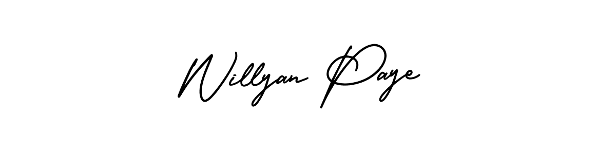 Make a beautiful signature design for name Willyan Paye. With this signature (AmerikaSignatureDemo-Regular) style, you can create a handwritten signature for free. Willyan Paye signature style 3 images and pictures png