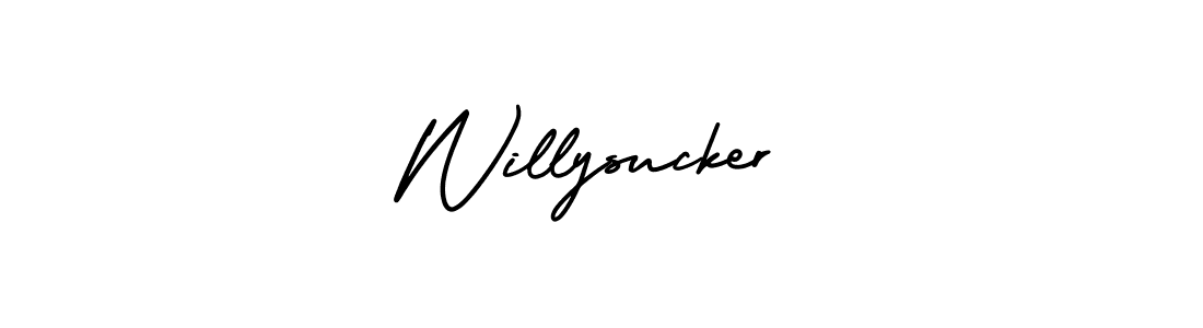 Design your own signature with our free online signature maker. With this signature software, you can create a handwritten (AmerikaSignatureDemo-Regular) signature for name Willysucker. Willysucker signature style 3 images and pictures png
