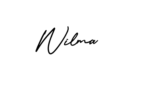 Wilma stylish signature style. Best Handwritten Sign (AmerikaSignatureDemo-Regular) for my name. Handwritten Signature Collection Ideas for my name Wilma. Wilma signature style 3 images and pictures png