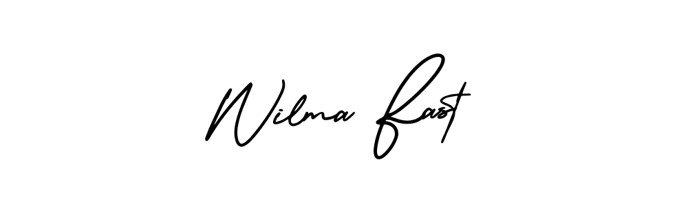 Also You can easily find your signature by using the search form. We will create Wilma Fast name handwritten signature images for you free of cost using AmerikaSignatureDemo-Regular sign style. Wilma Fast signature style 3 images and pictures png