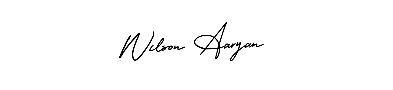 Also You can easily find your signature by using the search form. We will create Wilson Aaryan name handwritten signature images for you free of cost using AmerikaSignatureDemo-Regular sign style. Wilson Aaryan signature style 3 images and pictures png