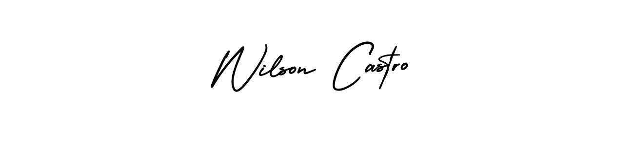 Use a signature maker to create a handwritten signature online. With this signature software, you can design (AmerikaSignatureDemo-Regular) your own signature for name Wilson Castro. Wilson Castro signature style 3 images and pictures png