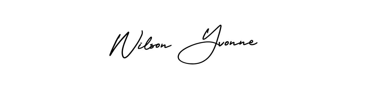 AmerikaSignatureDemo-Regular is a professional signature style that is perfect for those who want to add a touch of class to their signature. It is also a great choice for those who want to make their signature more unique. Get Wilson Yvonne name to fancy signature for free. Wilson Yvonne signature style 3 images and pictures png