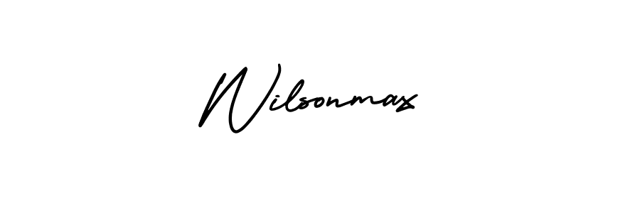 The best way (AmerikaSignatureDemo-Regular) to make a short signature is to pick only two or three words in your name. The name Wilsonmax include a total of six letters. For converting this name. Wilsonmax signature style 3 images and pictures png