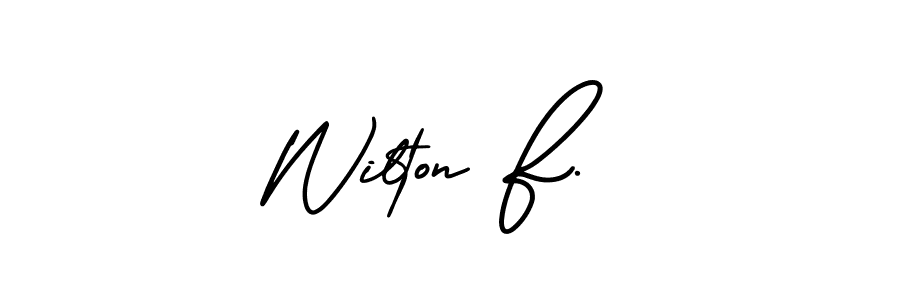 Make a short Wilton F. signature style. Manage your documents anywhere anytime using AmerikaSignatureDemo-Regular. Create and add eSignatures, submit forms, share and send files easily. Wilton F. signature style 3 images and pictures png