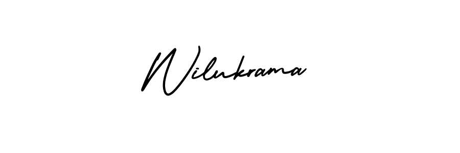 Design your own signature with our free online signature maker. With this signature software, you can create a handwritten (AmerikaSignatureDemo-Regular) signature for name Wilukrama. Wilukrama signature style 3 images and pictures png