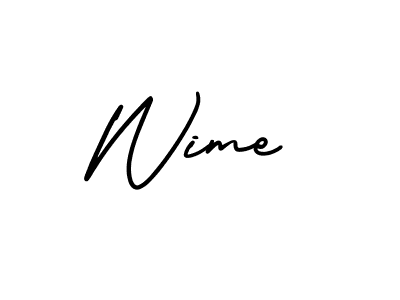 Wime stylish signature style. Best Handwritten Sign (AmerikaSignatureDemo-Regular) for my name. Handwritten Signature Collection Ideas for my name Wime. Wime signature style 3 images and pictures png