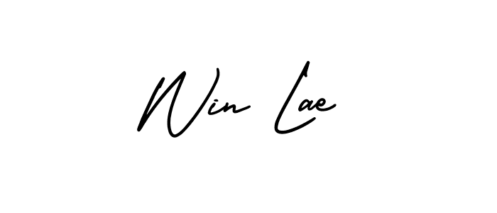 How to make Win Lae signature? AmerikaSignatureDemo-Regular is a professional autograph style. Create handwritten signature for Win Lae name. Win Lae signature style 3 images and pictures png