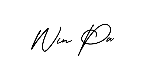 Make a beautiful signature design for name Win Pa. With this signature (AmerikaSignatureDemo-Regular) style, you can create a handwritten signature for free. Win Pa signature style 3 images and pictures png