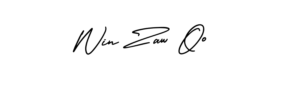It looks lik you need a new signature style for name Win Zaw Oo. Design unique handwritten (AmerikaSignatureDemo-Regular) signature with our free signature maker in just a few clicks. Win Zaw Oo signature style 3 images and pictures png