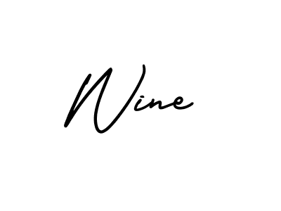 Create a beautiful signature design for name Wine. With this signature (AmerikaSignatureDemo-Regular) fonts, you can make a handwritten signature for free. Wine signature style 3 images and pictures png