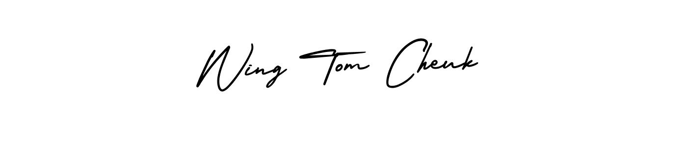 Create a beautiful signature design for name Wing Tom Cheuk. With this signature (AmerikaSignatureDemo-Regular) fonts, you can make a handwritten signature for free. Wing Tom Cheuk signature style 3 images and pictures png