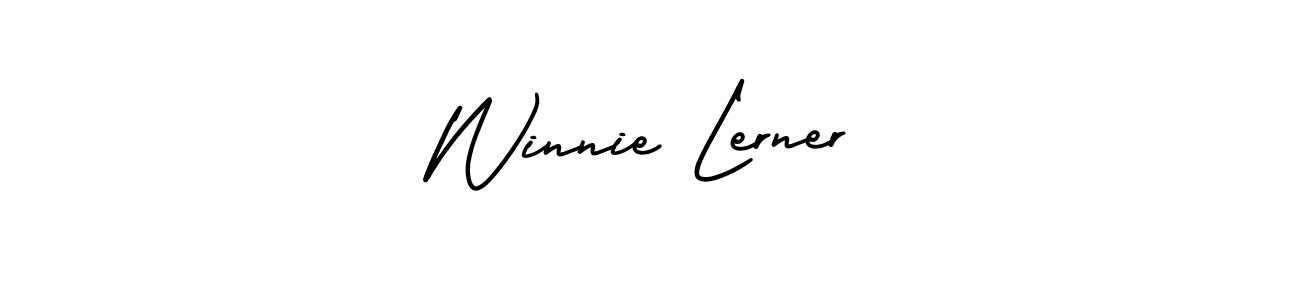 How to make Winnie Lerner name signature. Use AmerikaSignatureDemo-Regular style for creating short signs online. This is the latest handwritten sign. Winnie Lerner signature style 3 images and pictures png