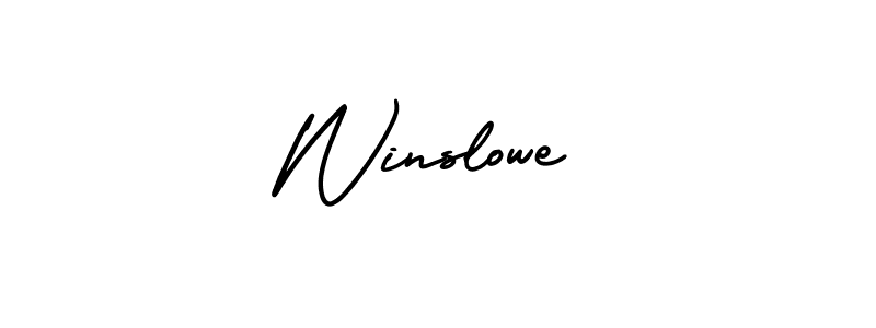 Make a beautiful signature design for name Winslowe. With this signature (AmerikaSignatureDemo-Regular) style, you can create a handwritten signature for free. Winslowe signature style 3 images and pictures png