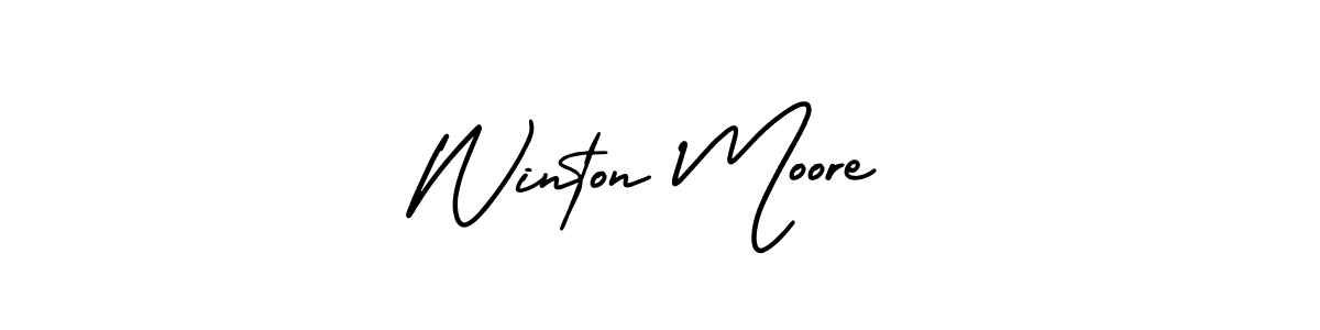 if you are searching for the best signature style for your name Winton Moore. so please give up your signature search. here we have designed multiple signature styles  using AmerikaSignatureDemo-Regular. Winton Moore signature style 3 images and pictures png