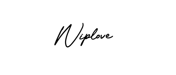 You should practise on your own different ways (AmerikaSignatureDemo-Regular) to write your name (Wiplove) in signature. don't let someone else do it for you. Wiplove signature style 3 images and pictures png