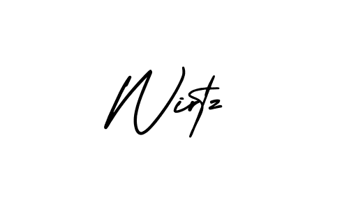 The best way (AmerikaSignatureDemo-Regular) to make a short signature is to pick only two or three words in your name. The name Wirtz include a total of six letters. For converting this name. Wirtz signature style 3 images and pictures png