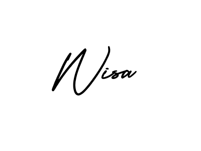 Design your own signature with our free online signature maker. With this signature software, you can create a handwritten (AmerikaSignatureDemo-Regular) signature for name Wisa. Wisa signature style 3 images and pictures png