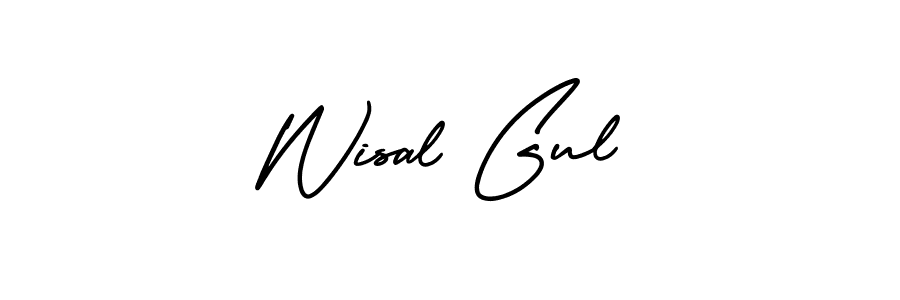 This is the best signature style for the Wisal Gul name. Also you like these signature font (AmerikaSignatureDemo-Regular). Mix name signature. Wisal Gul signature style 3 images and pictures png
