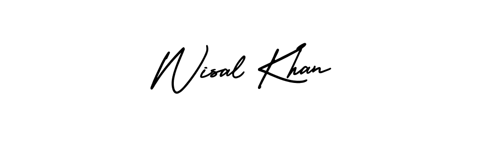 Design your own signature with our free online signature maker. With this signature software, you can create a handwritten (AmerikaSignatureDemo-Regular) signature for name Wisal Khan. Wisal Khan signature style 3 images and pictures png