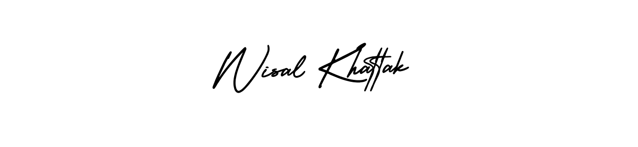 It looks lik you need a new signature style for name Wisal Khattak. Design unique handwritten (AmerikaSignatureDemo-Regular) signature with our free signature maker in just a few clicks. Wisal Khattak signature style 3 images and pictures png