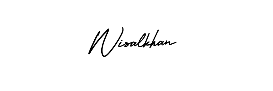 if you are searching for the best signature style for your name Wisalkhan. so please give up your signature search. here we have designed multiple signature styles  using AmerikaSignatureDemo-Regular. Wisalkhan signature style 3 images and pictures png
