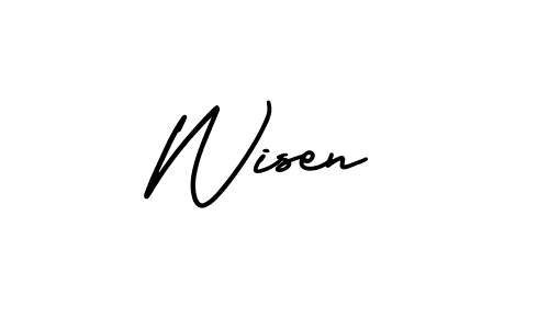 How to make Wisen signature? AmerikaSignatureDemo-Regular is a professional autograph style. Create handwritten signature for Wisen name. Wisen signature style 3 images and pictures png