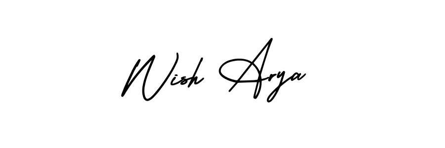 Also You can easily find your signature by using the search form. We will create Wish Arya name handwritten signature images for you free of cost using AmerikaSignatureDemo-Regular sign style. Wish Arya signature style 3 images and pictures png