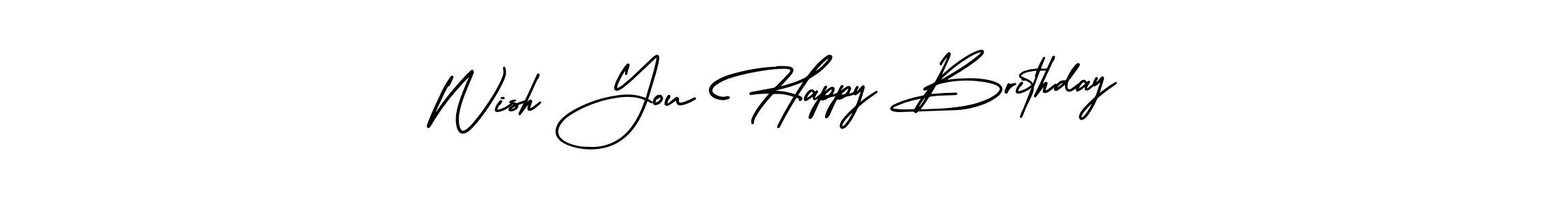 if you are searching for the best signature style for your name Wish You Happy Brithday. so please give up your signature search. here we have designed multiple signature styles  using AmerikaSignatureDemo-Regular. Wish You Happy Brithday signature style 3 images and pictures png