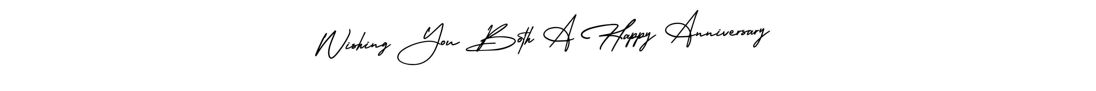Use a signature maker to create a handwritten signature online. With this signature software, you can design (AmerikaSignatureDemo-Regular) your own signature for name Wishing You Both A Happy Anniversary. Wishing You Both A Happy Anniversary signature style 3 images and pictures png