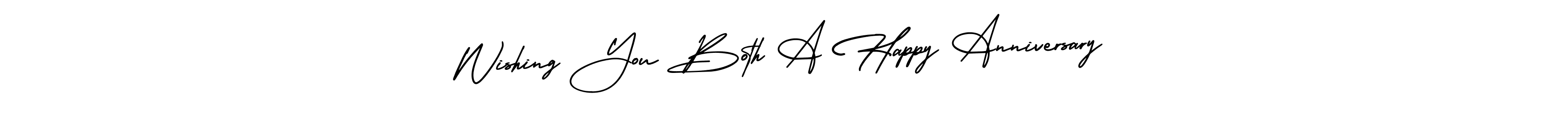 Design your own signature with our free online signature maker. With this signature software, you can create a handwritten (AmerikaSignatureDemo-Regular) signature for name Wishing You Both A Happy Anniversary. Wishing You Both A Happy Anniversary signature style 3 images and pictures png