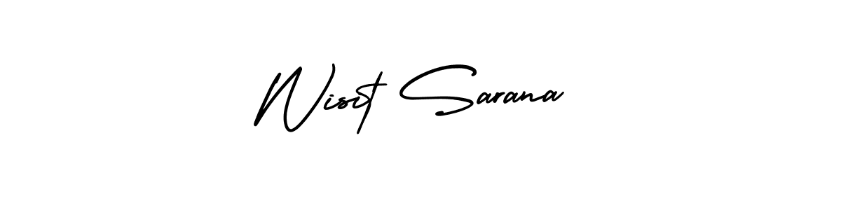 How to make Wisit Sarana name signature. Use AmerikaSignatureDemo-Regular style for creating short signs online. This is the latest handwritten sign. Wisit Sarana signature style 3 images and pictures png