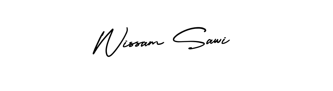 Make a beautiful signature design for name Wissam Sawi. With this signature (AmerikaSignatureDemo-Regular) style, you can create a handwritten signature for free. Wissam Sawi signature style 3 images and pictures png