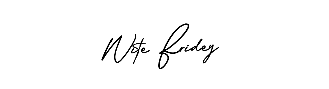 Design your own signature with our free online signature maker. With this signature software, you can create a handwritten (AmerikaSignatureDemo-Regular) signature for name Wite Fridey. Wite Fridey signature style 3 images and pictures png