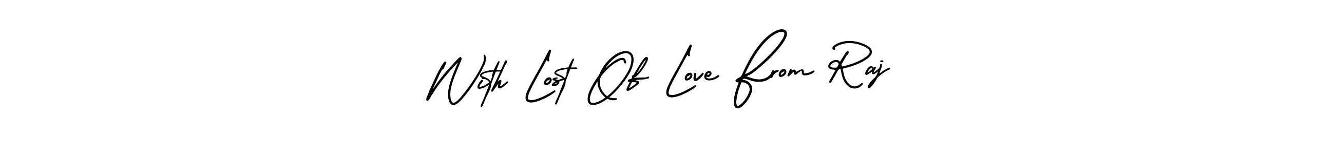 With Lost Of Love From Raj stylish signature style. Best Handwritten Sign (AmerikaSignatureDemo-Regular) for my name. Handwritten Signature Collection Ideas for my name With Lost Of Love From Raj. With Lost Of Love From Raj signature style 3 images and pictures png
