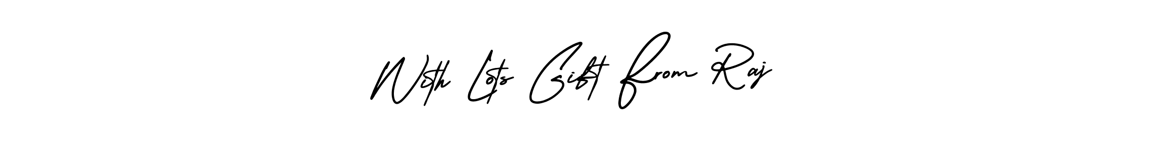 Also we have With Lots Gift From Raj name is the best signature style. Create professional handwritten signature collection using AmerikaSignatureDemo-Regular autograph style. With Lots Gift From Raj signature style 3 images and pictures png