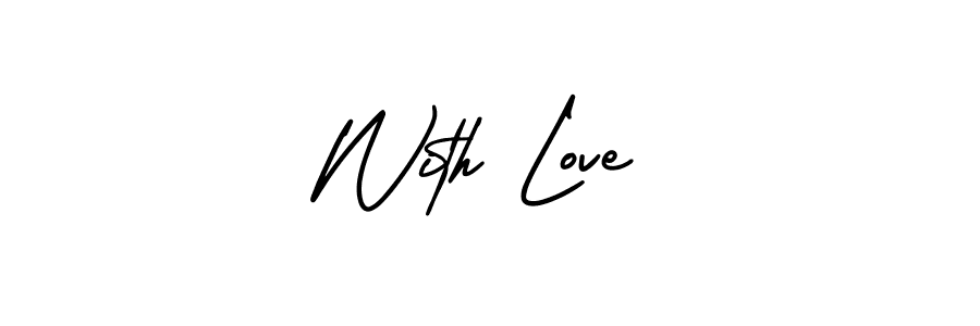 Best and Professional Signature Style for With Love. AmerikaSignatureDemo-Regular Best Signature Style Collection. With Love signature style 3 images and pictures png