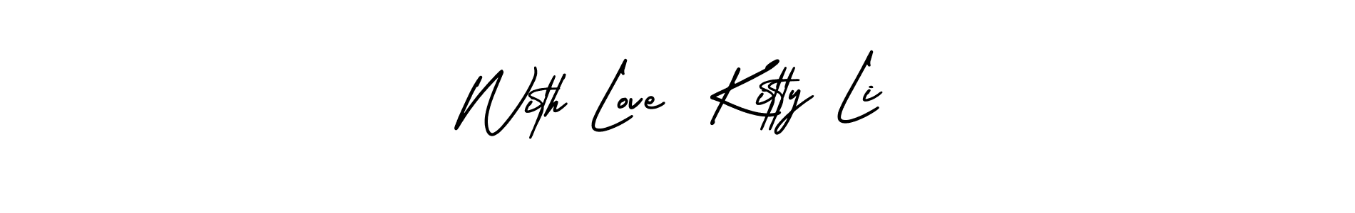 See photos of With Love  Kitty Li official signature by Spectra . Check more albums & portfolios. Read reviews & check more about AmerikaSignatureDemo-Regular font. With Love  Kitty Li signature style 3 images and pictures png
