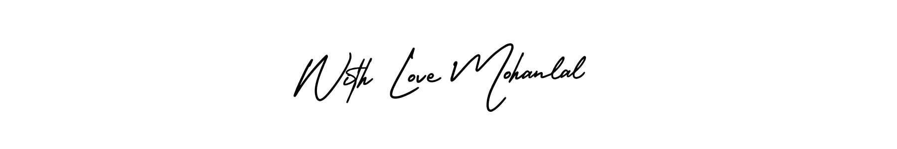 Create a beautiful signature design for name With Love Mohanlal. With this signature (AmerikaSignatureDemo-Regular) fonts, you can make a handwritten signature for free. With Love Mohanlal signature style 3 images and pictures png