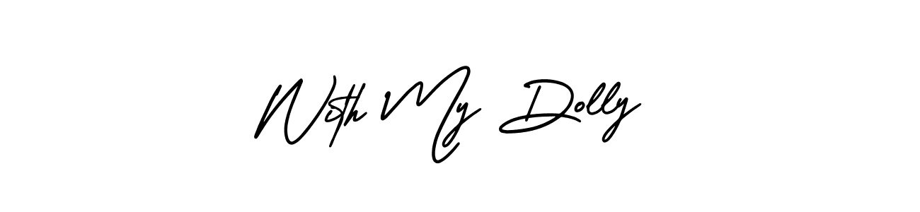 AmerikaSignatureDemo-Regular is a professional signature style that is perfect for those who want to add a touch of class to their signature. It is also a great choice for those who want to make their signature more unique. Get With My Dolly name to fancy signature for free. With My Dolly signature style 3 images and pictures png