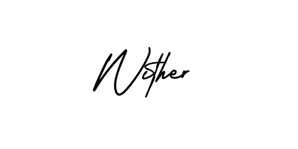 Similarly AmerikaSignatureDemo-Regular is the best handwritten signature design. Signature creator online .You can use it as an online autograph creator for name Wither. Wither signature style 3 images and pictures png
