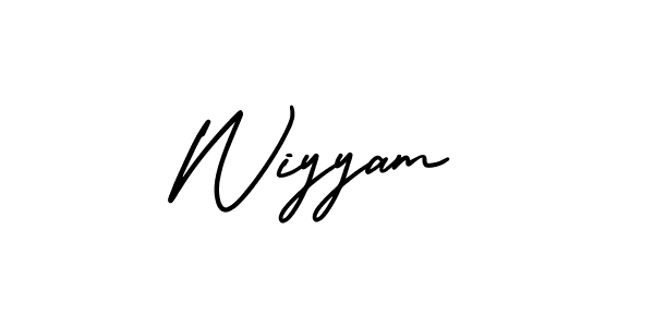 Similarly AmerikaSignatureDemo-Regular is the best handwritten signature design. Signature creator online .You can use it as an online autograph creator for name Wiyyam. Wiyyam signature style 3 images and pictures png