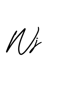 Use a signature maker to create a handwritten signature online. With this signature software, you can design (AmerikaSignatureDemo-Regular) your own signature for name Wj. Wj signature style 3 images and pictures png